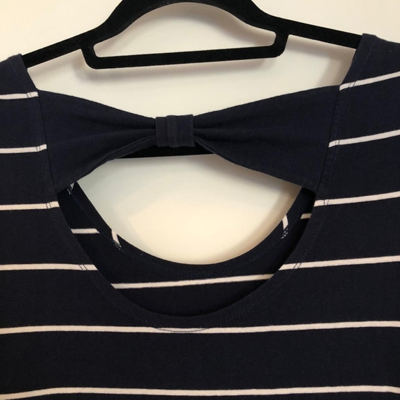 Striped Navy Mini Dress - Picture 3 of 5